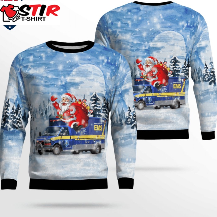 Hot California Santa Clara County Ems Ver 2 3D Christmas Sweater