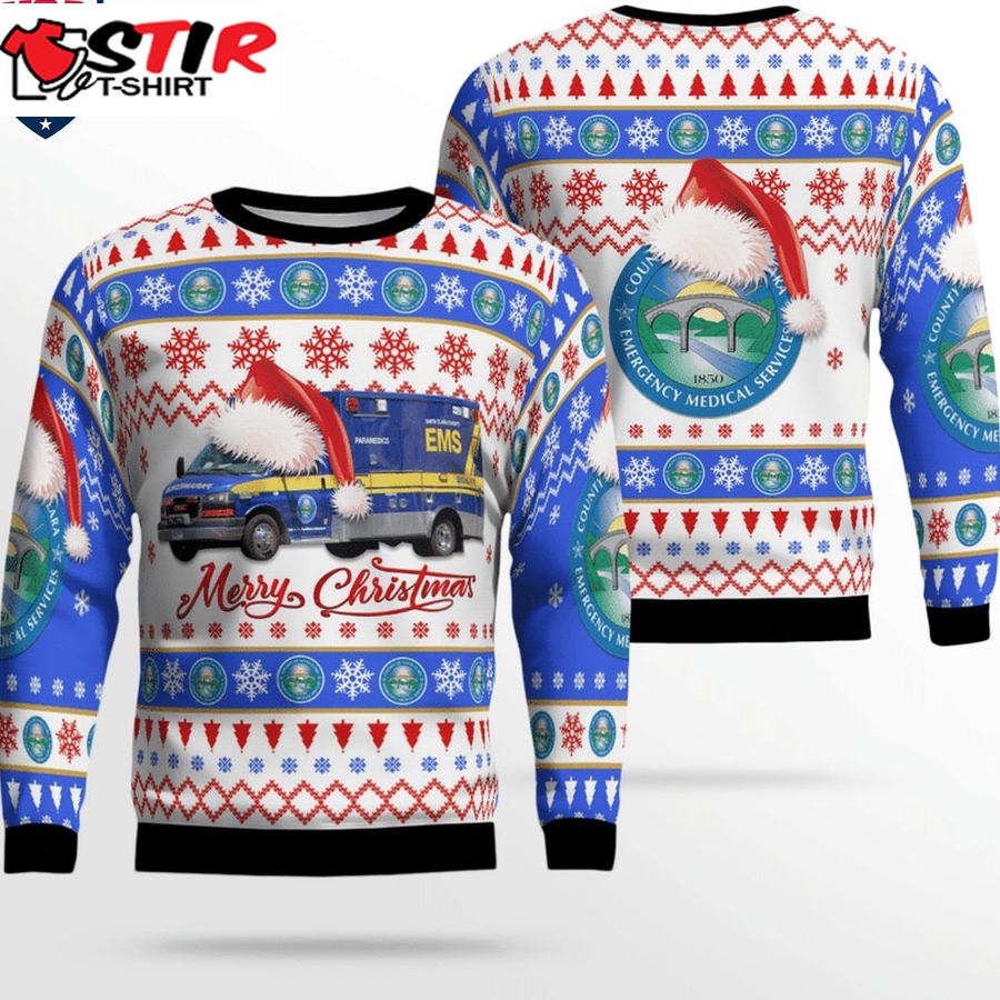 Hot California Santa Clara County Ems Ver 3 3D Christmas Sweater