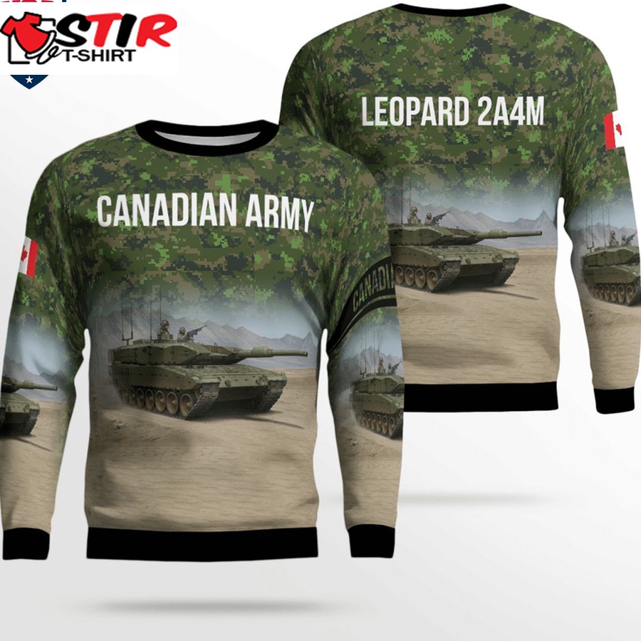 Hot Canadian Army Leopard 2A4m 3D Christmas Sweater
