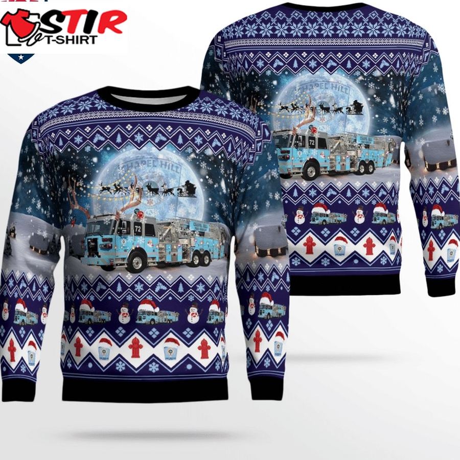 Hot Chapel Hill Fire Department 3D Christmas Sweater