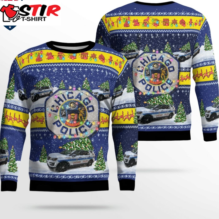 Hot Chicago Police Ford Police Interceptor Utility 3D Christmas Sweater