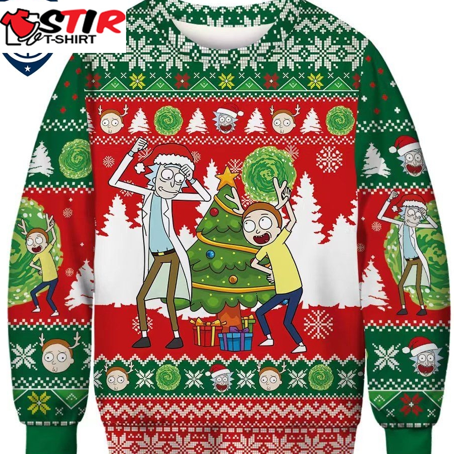 Hot Christmas Tree Rick And Morty Ugly Christmas Sweater