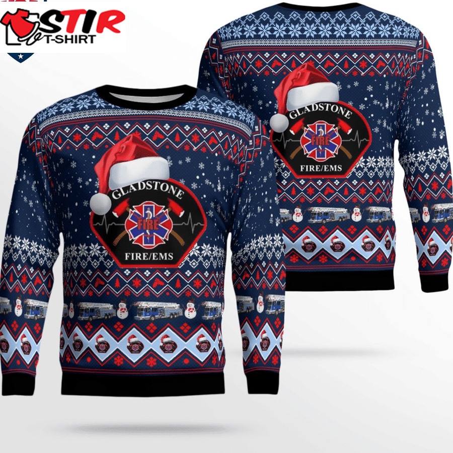 Hot City Of Gladstone Fire Ems 3D Christmas Sweater