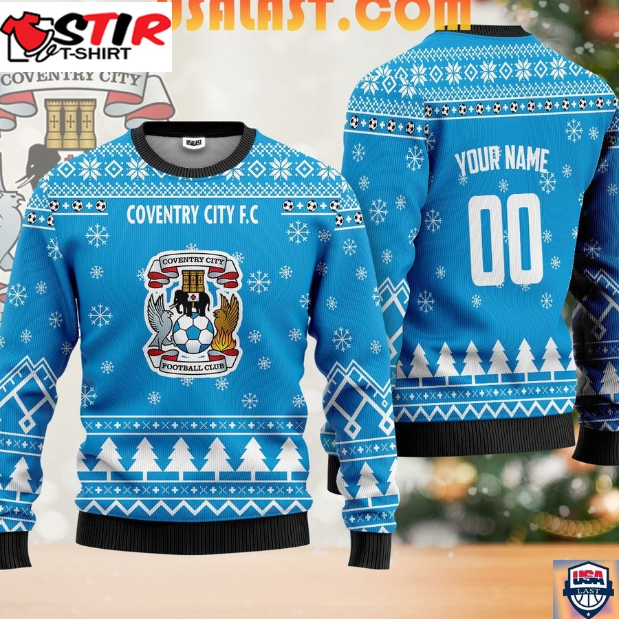 Hot Coventry City Fc Ugly Christmas Sweater Sky Blue Version