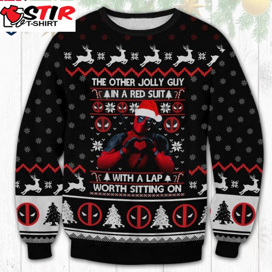 Hot Deadpool The Other Jolly Guy In A Red Suit Ugly Christmas Sweater