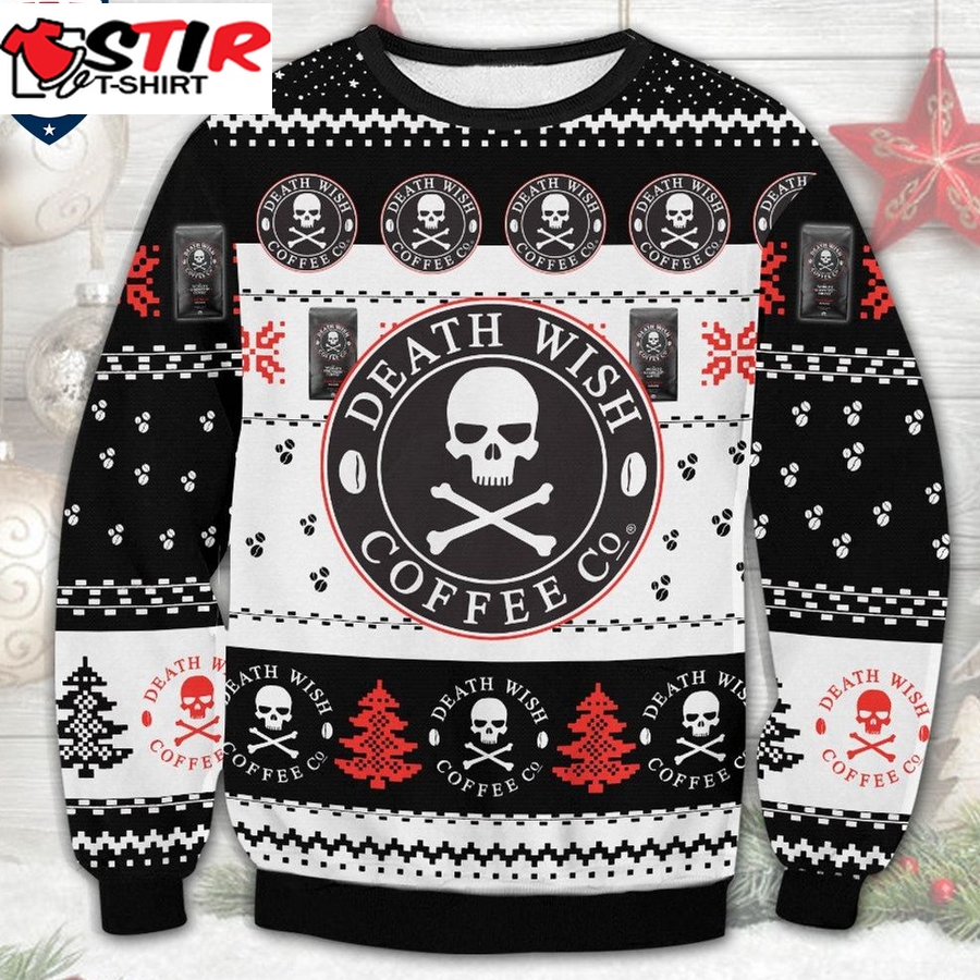 Hot Death Wish Coffee Ugly Christmas Sweater