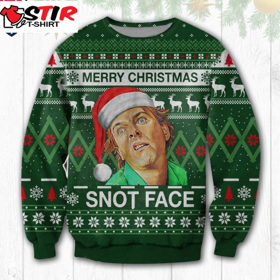 Hot Drop Dead Fred Merry Christmas Snot Face Ugly Christmas Sweater