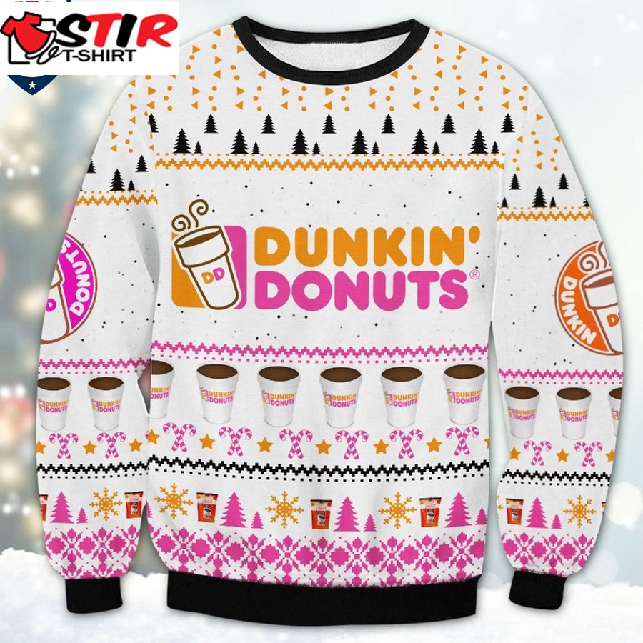 Hot Dunkin' Donuts Ver 2 Ugly Christmas Sweater