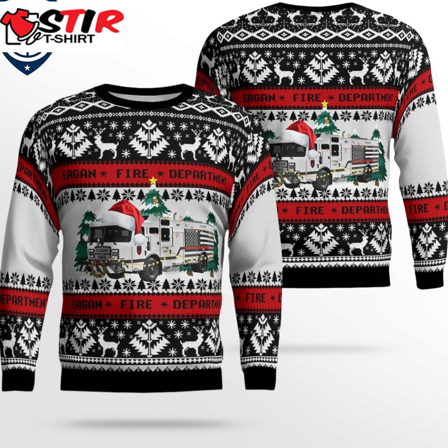 Hot Eagan Fire Department 3D Christmas Sweater