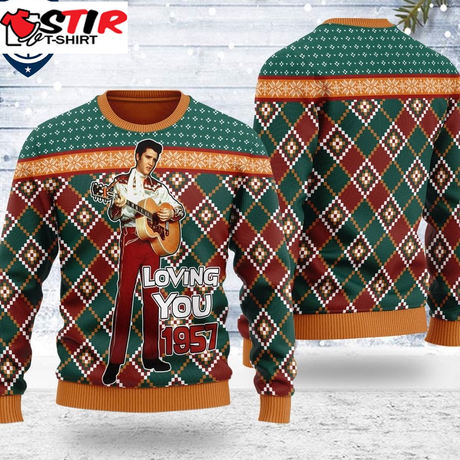 Hot Elvis Presley Loving You 1957 Ugly Christmas Sweater