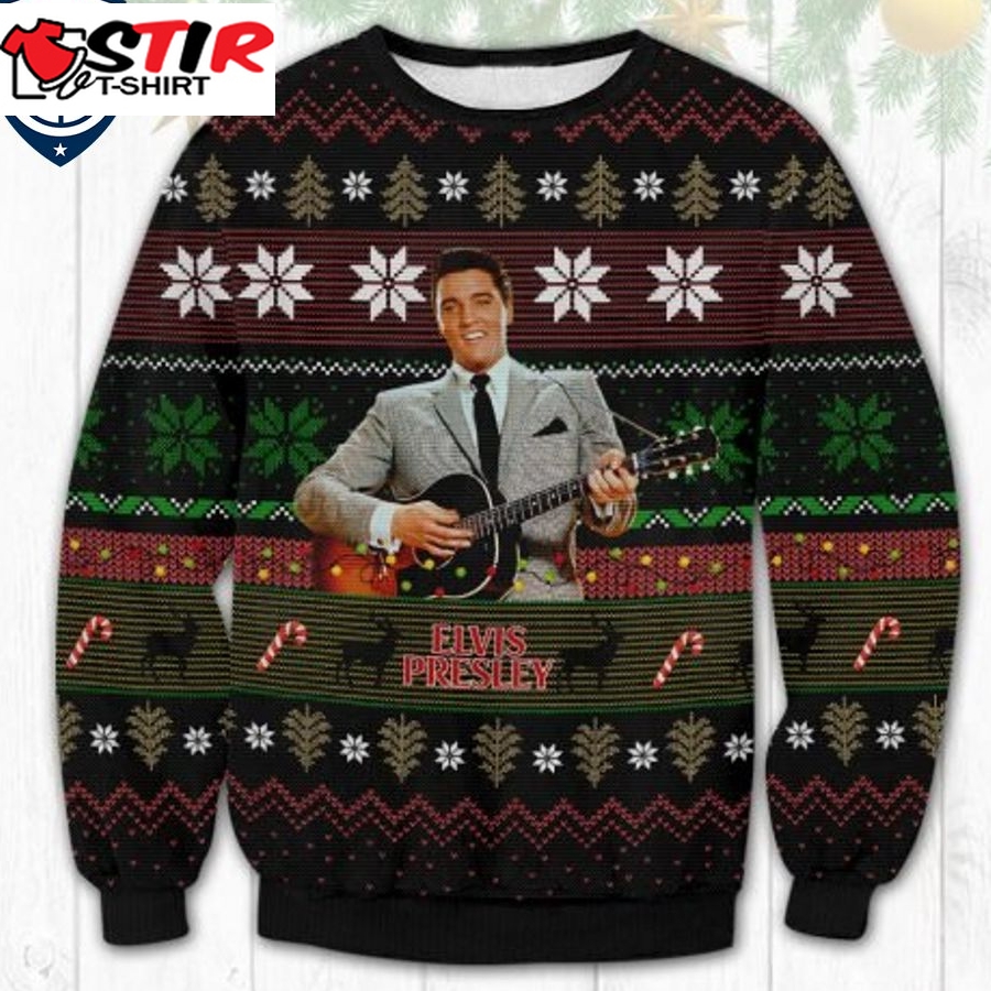 Hot Elvis Presley Ugly Christmas Sweater