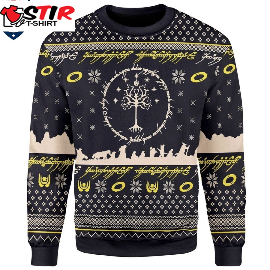 Hot Elvish Circle Ugly Christmas Sweater