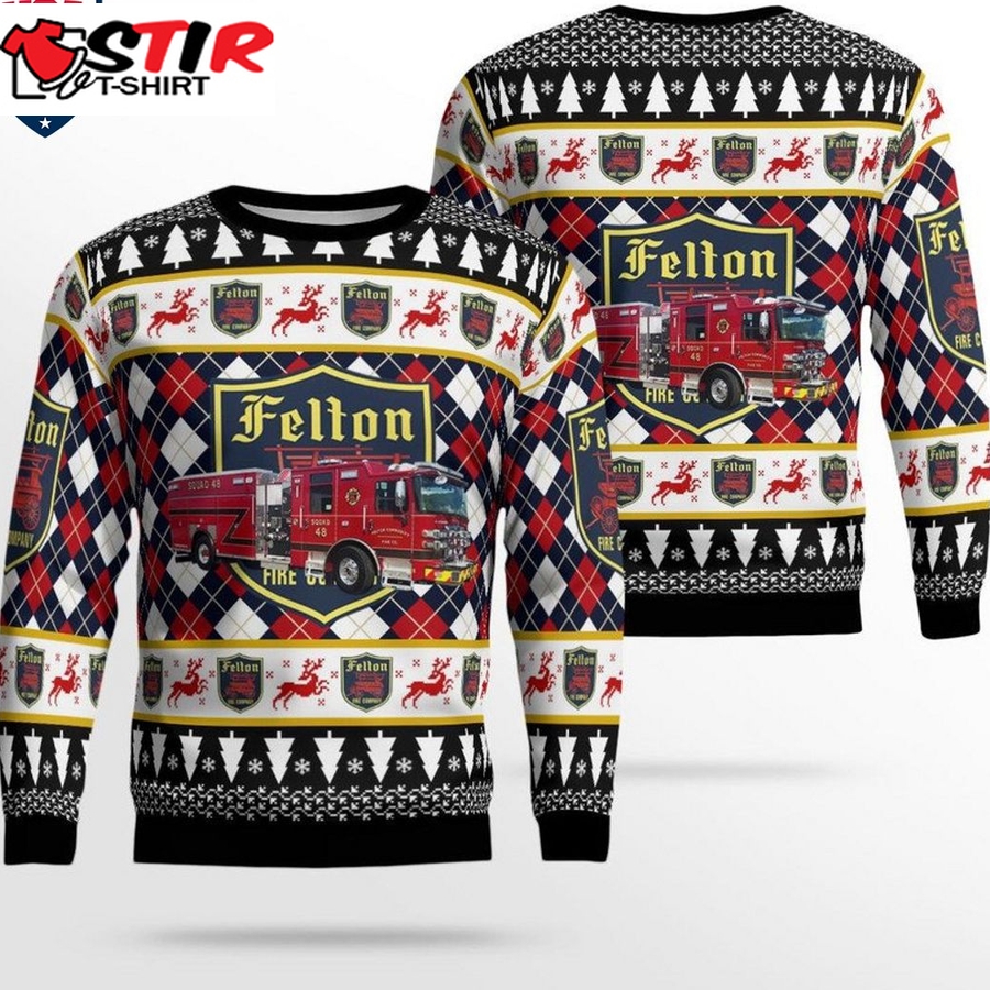 Hot Felton Community Fire Company Squad 48 3D Christmas Sweater