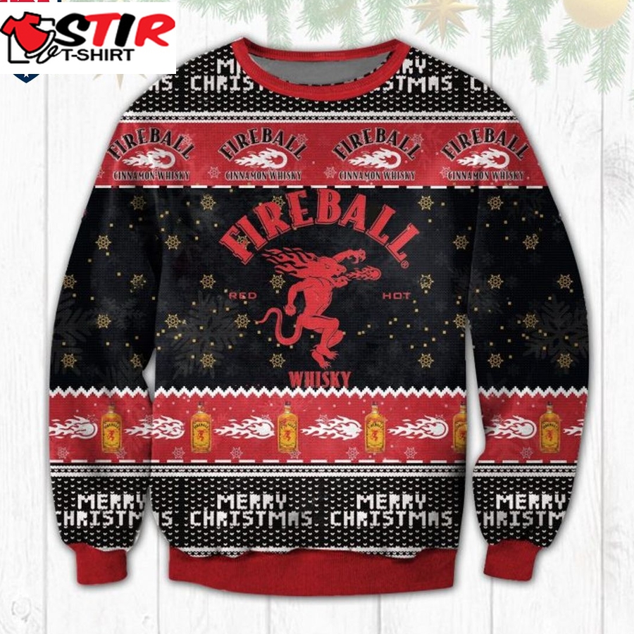 Hot Fireball Santa Ver 2 Ugly Christmas Sweater