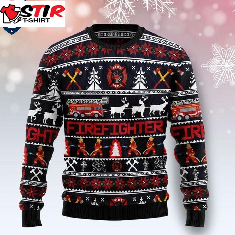 Hot Firefighter Ver 1 Ugly Christmas Sweater