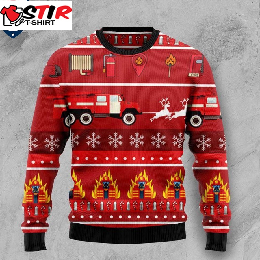 Hot Firefighter Ver 2 Ugly Christmas Sweater