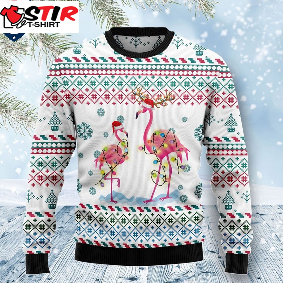 Hot Flamingo Ugly Christmas Sweater