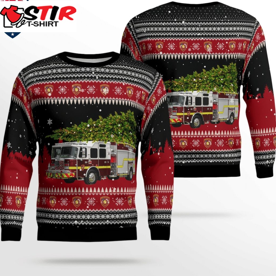 Hot Florida Highlands County Fire Rescue 3D Christmas Sweater