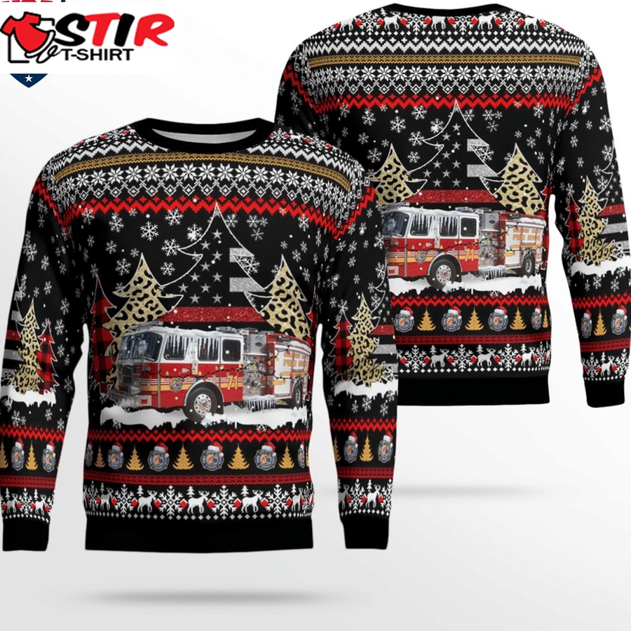 Hot Florida Orange County Fire Rescue Department 3D Christmas Sweater
