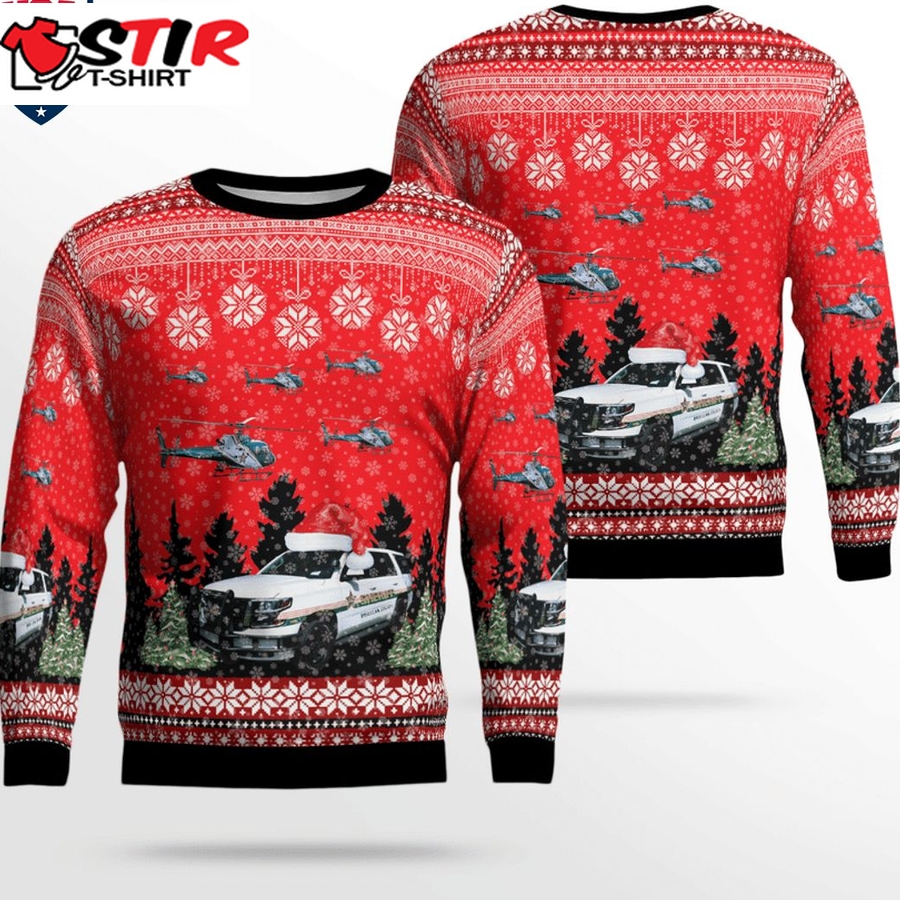 Hot Florida Pinellas County Office Chevy Tahoe And Helicopter 3D Christmas Sweater