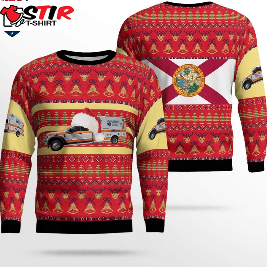 Hot Florida Volusia County Ems 3D Christmas Sweater