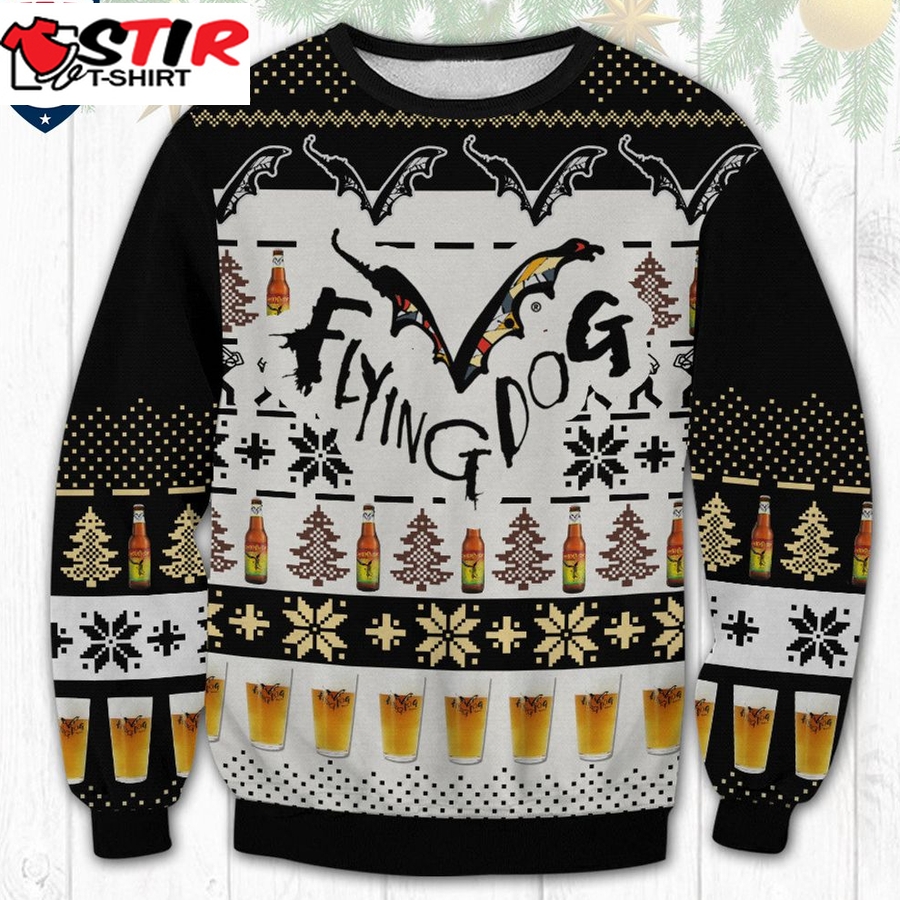 Hot Flying Dog Ugly Christmas Sweater