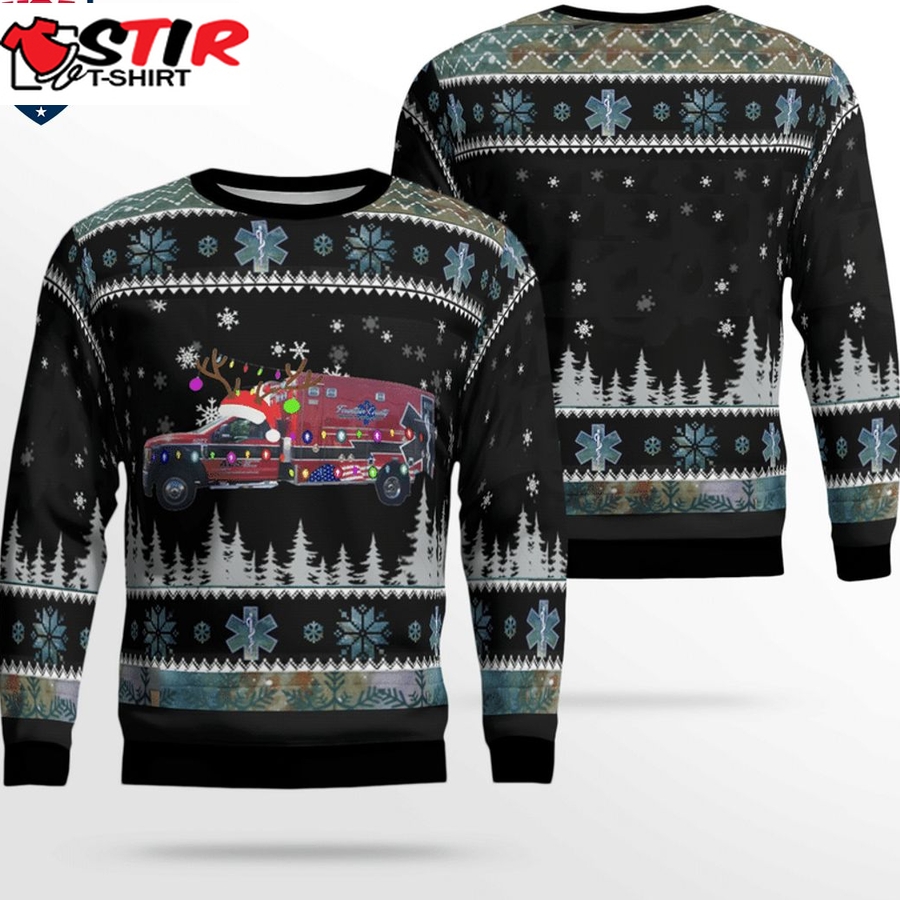 Hot Fountain County Ems 3D Christmas Sweater