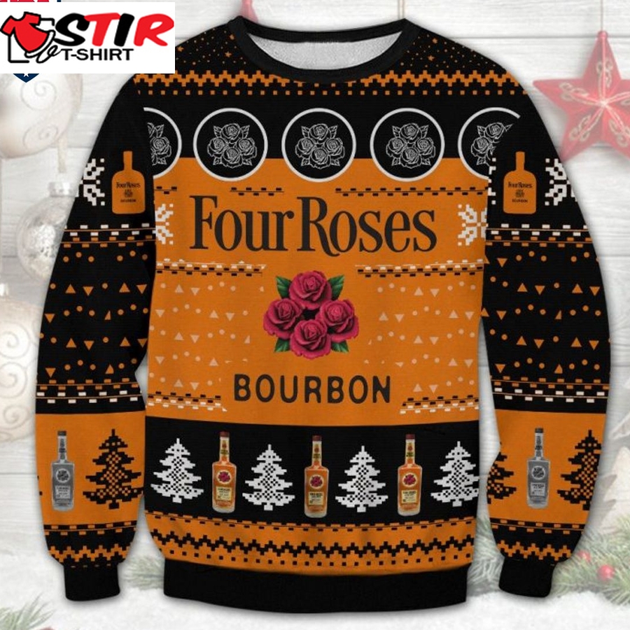 Hot Four Roses Ugly Christmas Sweater