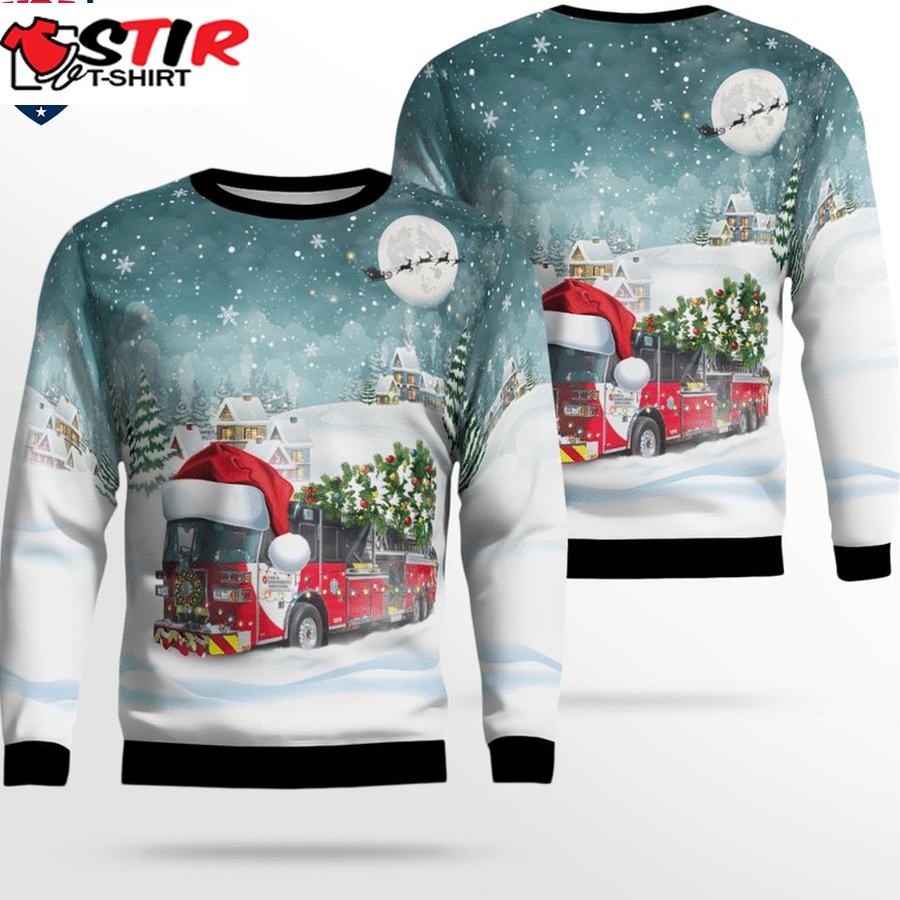 Hot Georgia Gwinnett County Fire & Emergency Services Ver 2 3D Christmas Sweater