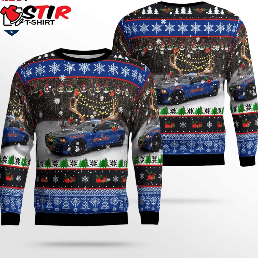 Hot Georgia State Patrol Dodge Charger Pursuit 3D Christmas Sweater