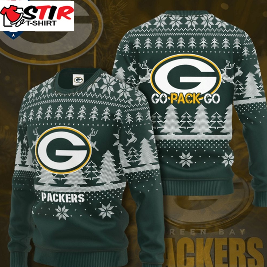 Hot Green Bay Packers Go Pack Go Ugly Christmas Sweater