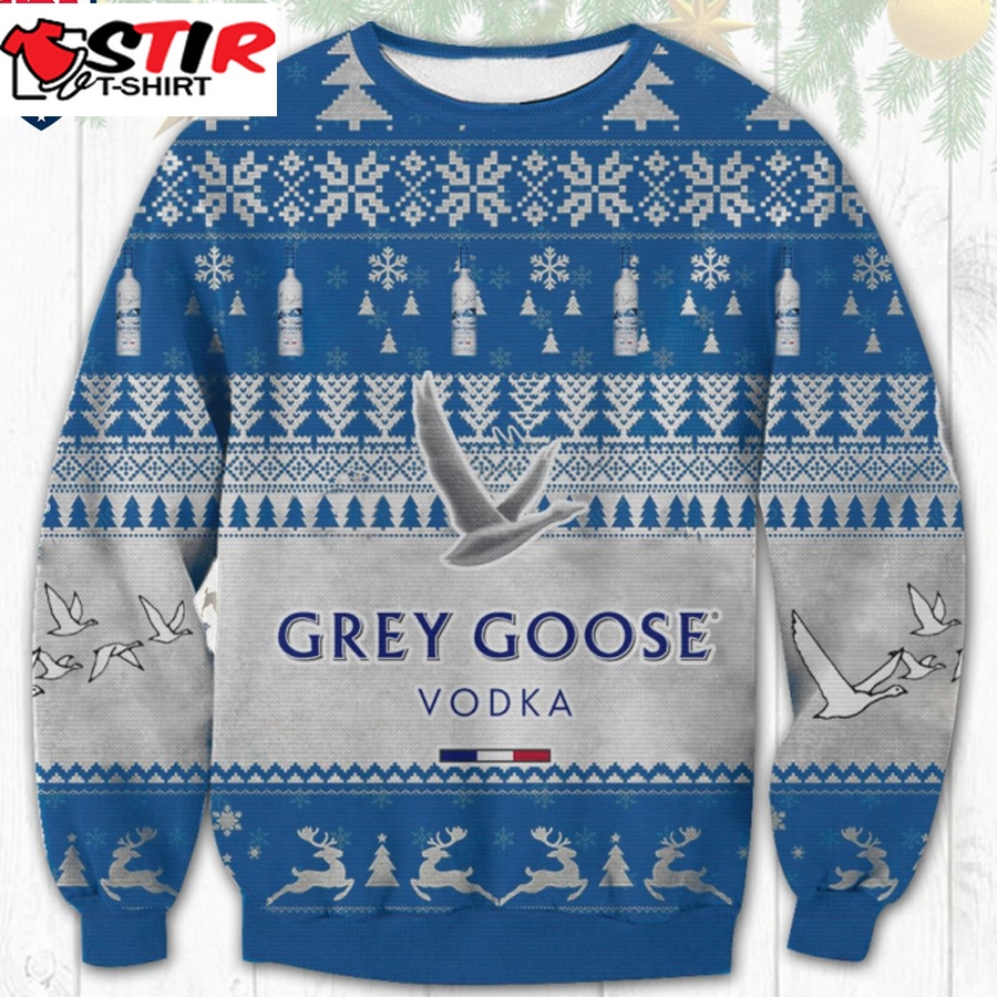 Hot Grey Goose Ugly Christmas Sweater
