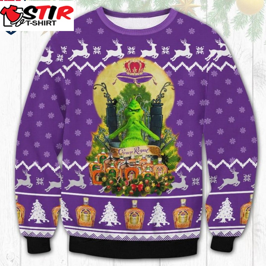 Hot Grinch Crown Royal Ugly Christmas Sweater