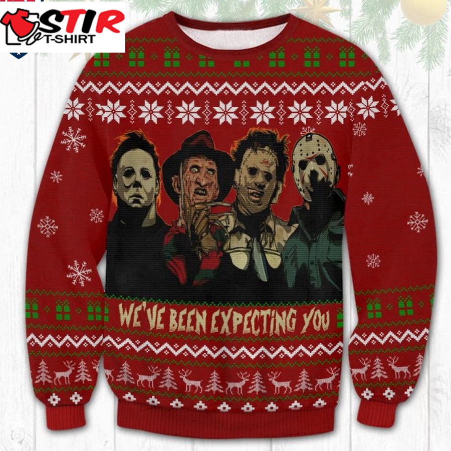 Hot Horror Killers We've Been Expecting You Ugly Christmas Sweater