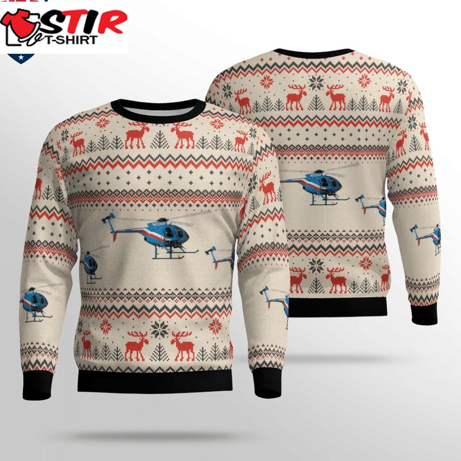 Hot Houston Police Md 500E 3D Christmas Sweater