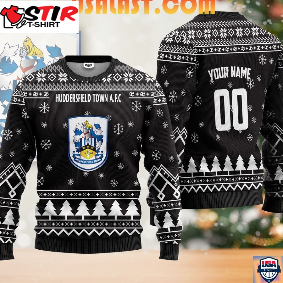 Hot Huddersfield Town Afc Ugly Christmas Sweater Black Version