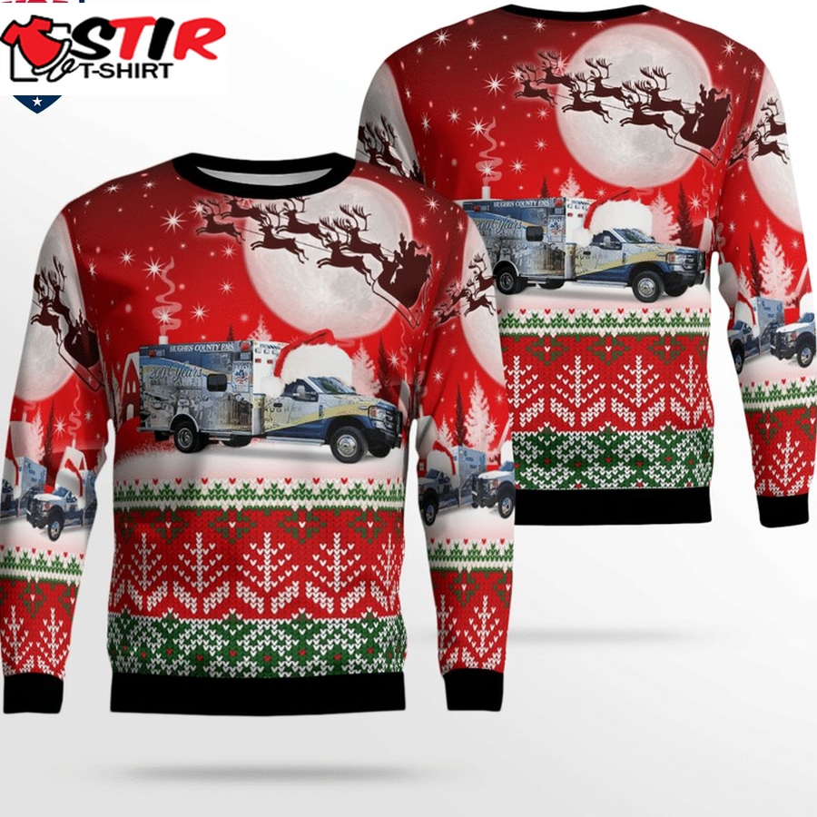 Hot Hughes County Ems Ver 8 3D Christmas Sweater