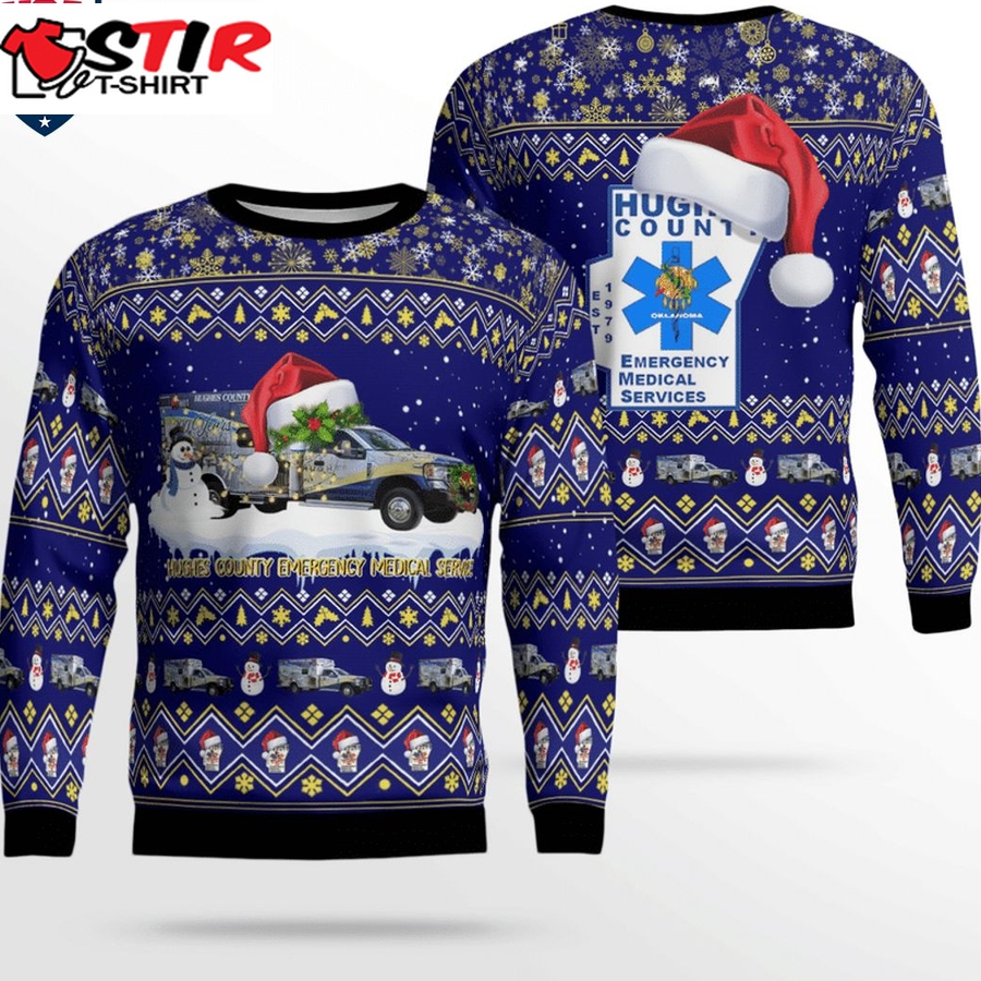 Hot Hughes County Ems Ver 9 3D Christmas Sweater