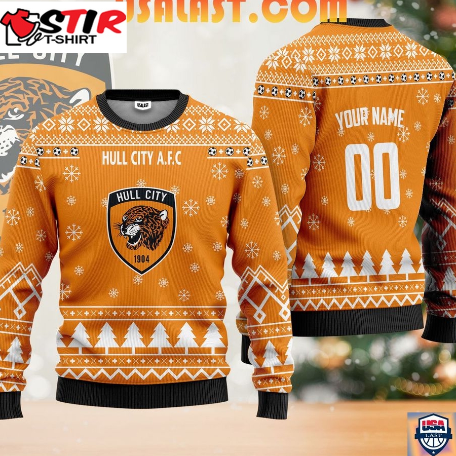 Hot Hull City Afc Ugly Christmas Sweater Amber Version