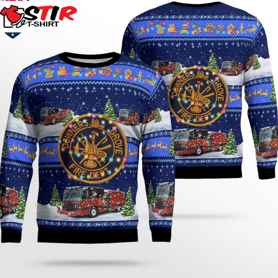 Hot Illinois Downers Grove Fire Department Ver 2 3D Christmas Sweater