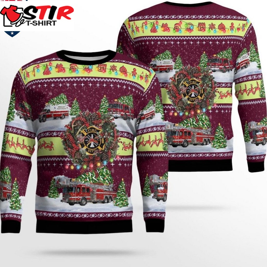 Hot Illinois Wilmette Fire Department Station 26 Headquarters 3D Christmas Sweater