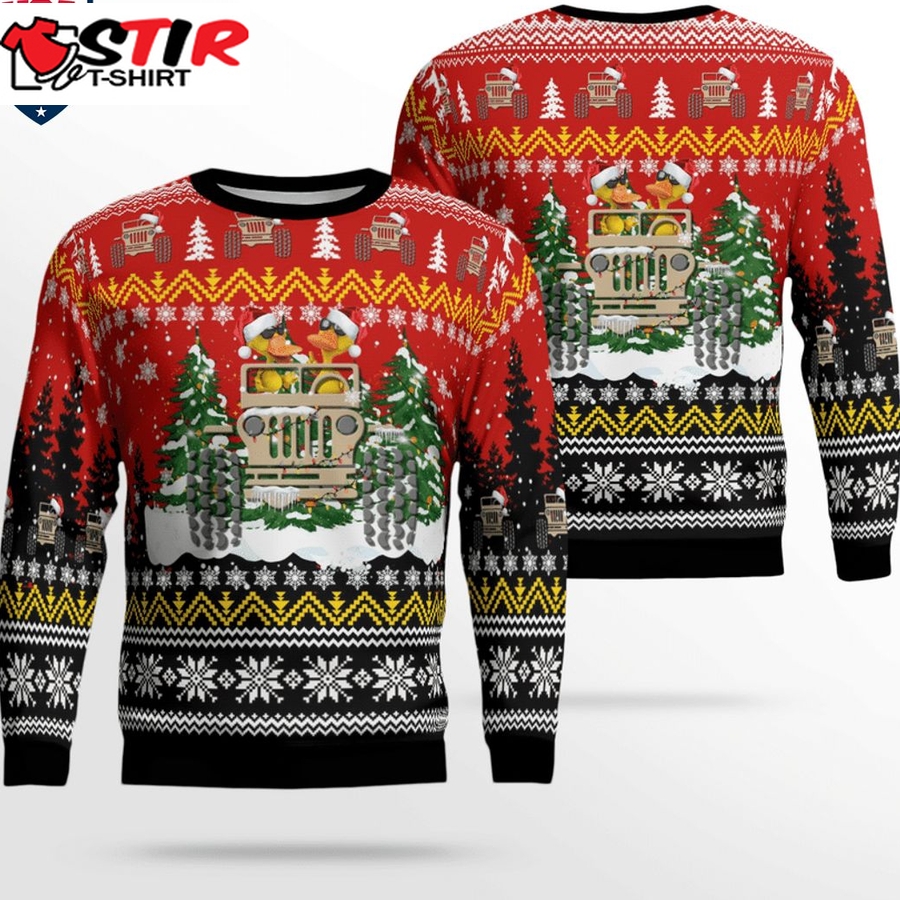 Hot Jeep Duck 3D Christmas Sweater
