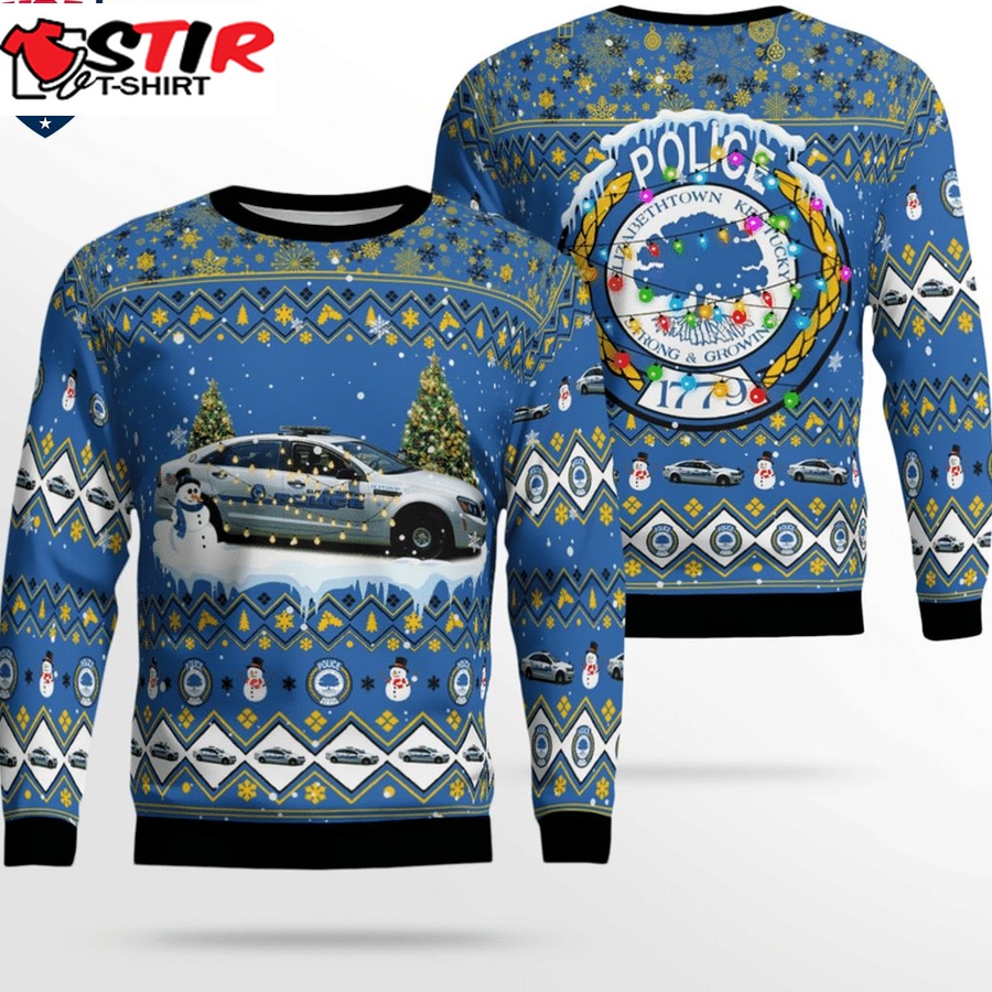 Hot Kentucky Elizabethtown Police Department 3D Christmas Sweater