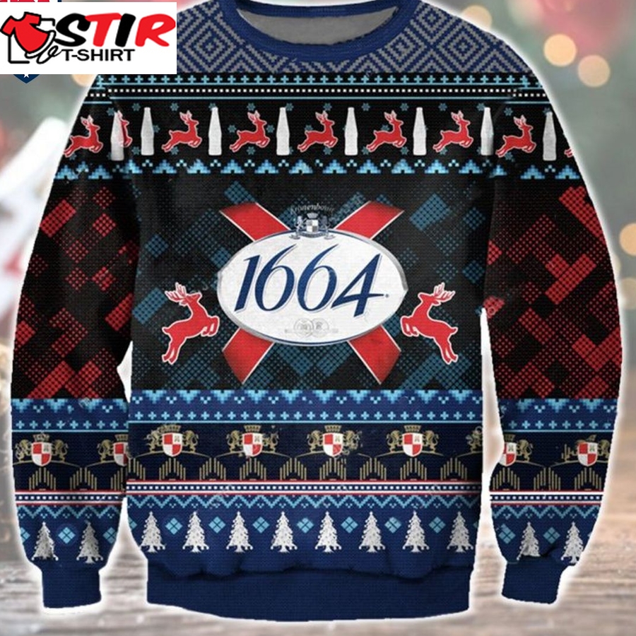 Hot Kronenbourg 1664 Ugly Christmas Sweater