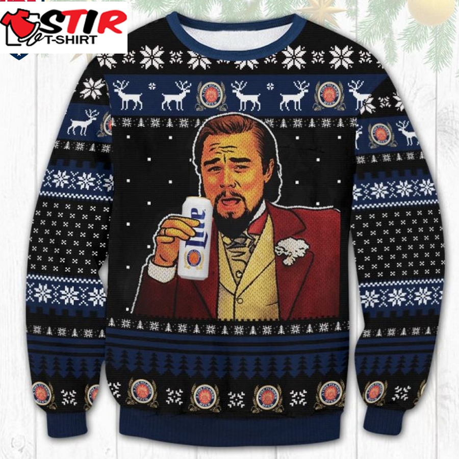 Hot Leonardo Dicaprio Meme Miller Lite Ugly Christmas Sweater