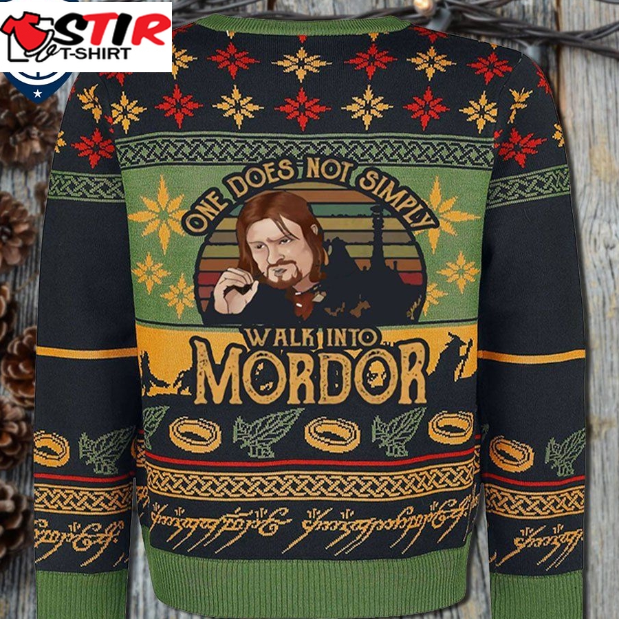 Hot Lotr One Does Not Simply Walk Into Mordor Ugly Christmas Sweater