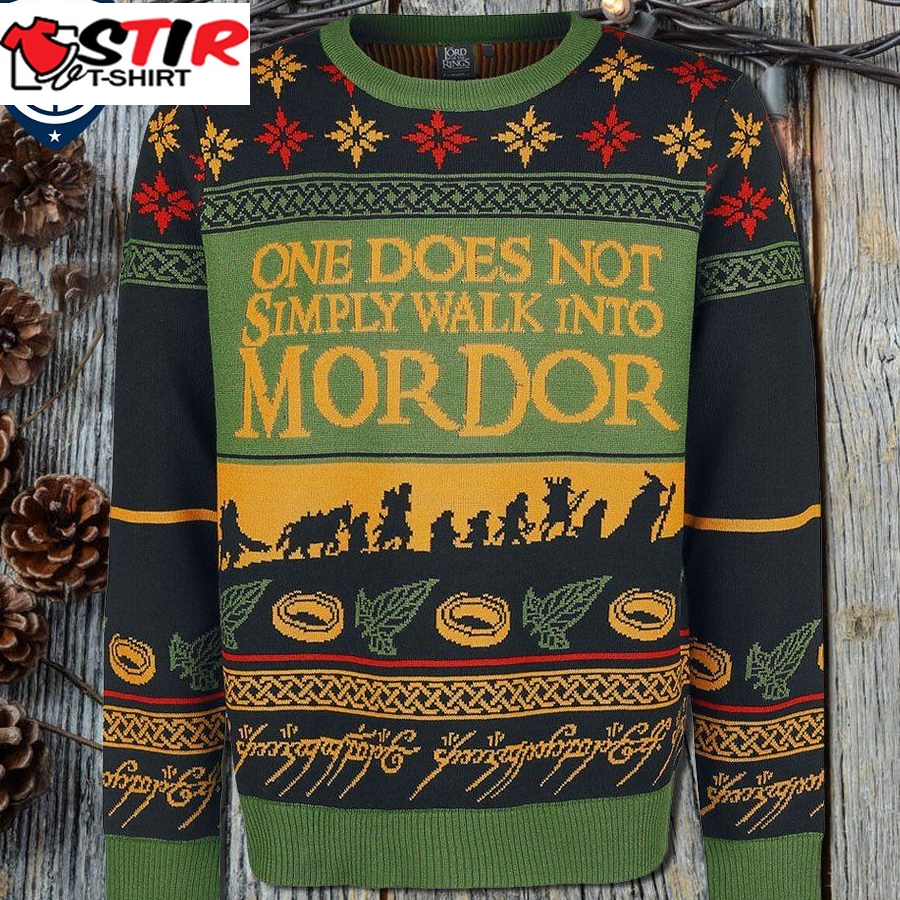 Hot Lotr One Does Not Simply Walk Into Mordor Ver 2 Ugly Christmas Sweater