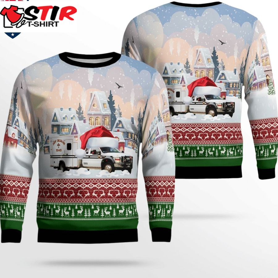 Hot Louisiana New Orleans Ems 3D Christmas Sweater