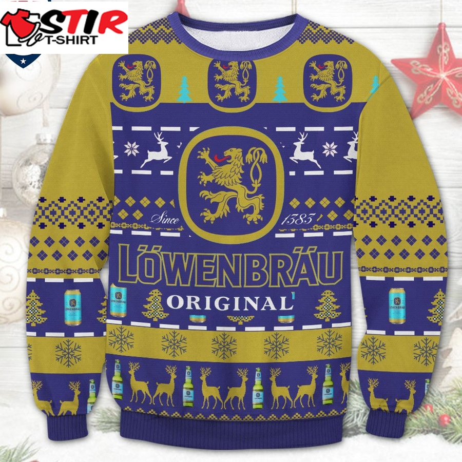 Hot Lowenbrau Original Ugly Christmas Sweater