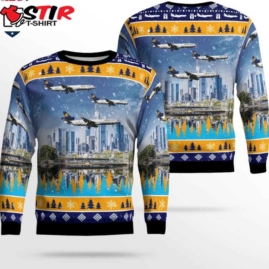 Hot Lufthansa Cargo Md 11 3D Christmas Sweater